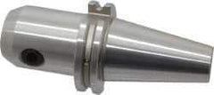 Accupro - CAT40 Taper Shank 3/4" Hole End Mill Holder/Adapter - 1-3/4" Nose Diam, 3" Projection, 5/8-11 Drawbar, Through-Spindle & DIN Flange Coolant - Exact Tool & Supply