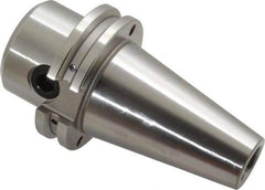 Accupro - CAT40 Taper Shank 7/8" Hole End Mill Holder/Adapter - 1-15/16" Nose Diam, 1.75" Projection, 5/8-11 Drawbar, Through-Spindle & DIN Flange Coolant - Exact Tool & Supply