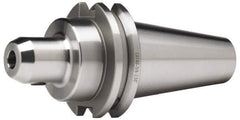 Accupro - CAT50 Taper Shank 7/16" Hole End Mill Holder/Adapter - 35mm Nose Diam, 2-1/2" Projection, Through-Spindle & DIN Flange Coolant - Exact Tool & Supply