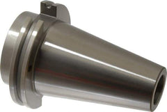 Accupro - CAT50 Taper Shank 1/4" Hole End Mill Holder/Adapter - 20mm Nose Diam, 1.38" Projection, Through-Spindle & DIN Flange Coolant - Exact Tool & Supply