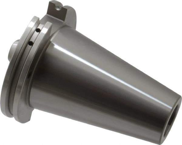 Accupro - CAT50 Taper Shank 3/8" Hole End Mill Holder/Adapter - 1" Nose Diam, 1.38" Projection, Through-Spindle & DIN Flange Coolant - Exact Tool & Supply