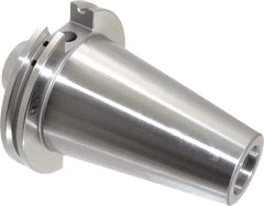 Accupro - CAT50 Taper Shank 5/8" Hole End Mill Holder/Adapter - 1-21/32" Nose Diam, 1.75" Projection, 1-8 Drawbar, Through-Spindle & DIN Flange Coolant - Exact Tool & Supply