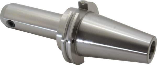 Accupro - CAT50 Taper Shank 5/8" Hole End Mill Holder/Adapter - 1-21/32" Nose Diam, 6" Projection, 1-8 Drawbar, Through-Spindle & DIN Flange Coolant - Exact Tool & Supply