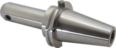 Accupro - CAT50 Taper Shank 5/8" Hole End Mill Holder/Adapter - 1-21/32" Nose Diam, 6" Projection, 1-8 Drawbar, Through-Spindle & DIN Flange Coolant - Exact Tool & Supply