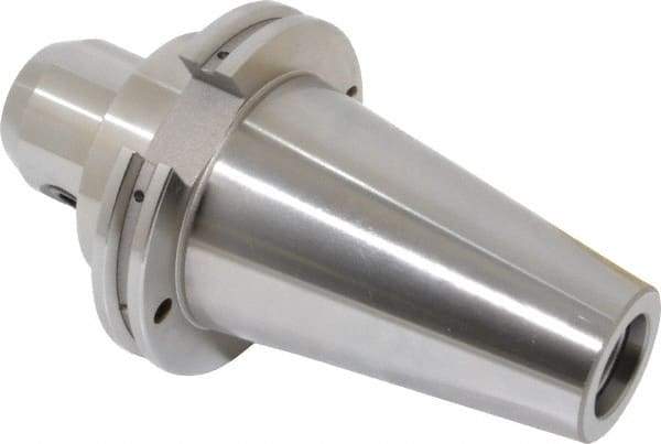 Accupro - CAT50 Taper Shank 3/4" Hole End Mill Holder/Adapter - 48mm Nose Diam, 3" Projection, Through-Spindle & DIN Flange Coolant - Exact Tool & Supply