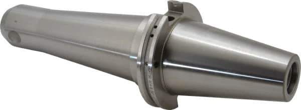 Accupro - CAT50 Taper Shank 3/4" Hole End Mill Holder/Adapter - 48mm Nose Diam, 8" Projection, Through-Spindle & DIN Flange Coolant - Exact Tool & Supply