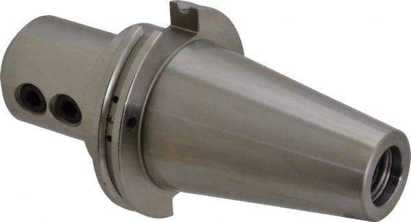 Accupro - CAT50 Taper Shank 7/8" Hole End Mill Holder/Adapter - 2" Nose Diam, 3-3/4" Projection, 1-8 Drawbar, Through-Spindle & DIN Flange Coolant - Exact Tool & Supply