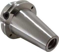 Accupro - CAT50 Taper Shank 1-1/4" Hole End Mill Holder/Adapter - 2-3/4" Nose Diam, 2" Projection, 1-8 Drawbar, Through-Spindle & DIN Flange Coolant - Exact Tool & Supply