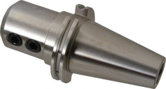 Accupro - CAT50 Taper Shank 1-1/4" Hole End Mill Holder/Adapter - 63mm Nose Diam, 4" Projection, 1-8 Drawbar, Through-Spindle & DIN Flange Coolant - Exact Tool & Supply