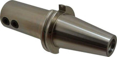 Accupro - CAT50 Taper Shank 1-1/4" Hole End Mill Holder/Adapter - 63mm Nose Diam, 6" Projection, Through-Spindle & DIN Flange Coolant - Exact Tool & Supply