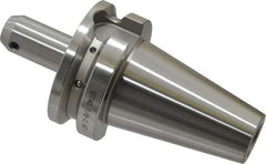 Accupro - BT40 Taper Shank 1/8" Hole End Mill Holder/Adapter - 3/4" Nose Diam, 2-1/2" Projection, M16x2.0 Drawbar, Through-Spindle & DIN Flange Coolant - Exact Tool & Supply
