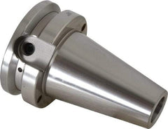 Accupro - BT40 Taper Shank 5/16" Hole End Mill Holder/Adapter - 7/8" Nose Diam, 1.38" Projection, M16x2.0 Drawbar, Through-Spindle & DIN Flange Coolant - Exact Tool & Supply