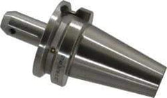 Accupro - BT40 Taper Shank 3/16" Hole End Mill Holder/Adapter - 3/4" Nose Diam, 2-1/2" Projection, M16x2.0 Drawbar, Through-Spindle & DIN Flange Coolant - Exact Tool & Supply