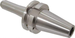 Accupro - BT40 Taper Shank 3/16" Hole End Mill Holder/Adapter - 3/4" Nose Diam, 4" Projection, M16x2.0 Drawbar, Through-Spindle & DIN Flange Coolant - Exact Tool & Supply