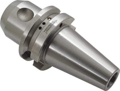 Accupro - BT40 Taper Shank 3/4" Hole End Mill Holder/Adapter - 48mm Nose Diam, 2-1/2" Projection, M16x2.0 Drawbar, Through-Spindle & DIN Flange Coolant - Exact Tool & Supply