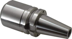 Accupro - BT40 Taper Shank 1-1/4" Hole End Mill Holder/Adapter - 63mm Nose Diam, 3.56" Projection, M16x2.0 Drawbar, Through-Spindle & DIN Flange Coolant - Exact Tool & Supply