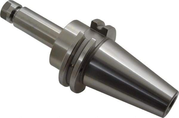 Accupro - 0.019" to 0.275" Capacity, 4" Projection, CAT40 Taper Shank, ER11 Collet Chuck - 0.0002" TIR, Through-Spindle & DIN Flange Coolant - Exact Tool & Supply