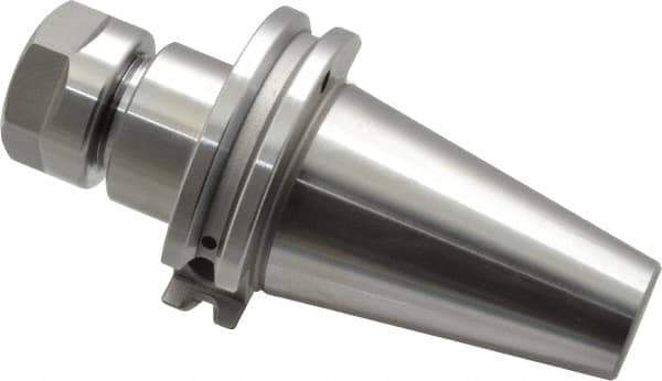 Accupro - 0.039" to 0.511" Capacity, 2-1/2" Projection, CAT40 Taper Shank, ER20 Collet Chuck - 0.0002" TIR, Through-Spindle & DIN Flange Coolant - Exact Tool & Supply