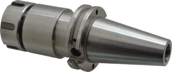 Accupro - 0.078" to 0.787" Capacity, 4" Projection, CAT40 Taper Shank, ER32 Collet Chuck - 0.0002" TIR, Through-Spindle & DIN Flange Coolant - Exact Tool & Supply