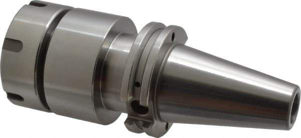 Accupro - 0.118" to 1.181" Capacity, 4" Projection, CAT40 Taper Shank, ER40 Collet Chuck - 0.0002" TIR, Through-Spindle & DIN Flange Coolant - Exact Tool & Supply