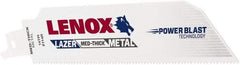 Lenox - 6" Long x 1" Thick, Bi-Metal Reciprocating Saw Blade - Straight Profile, 14 TPI, Toothed Edge - Exact Tool & Supply