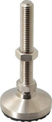 Gibraltar - 5/8-11 Bolt Thread, Studded Pivotal Stud Mount Leveling Pad & Mount - 6,000 Max Lb Capacity, 2-1/2" Base Diam - Exact Tool & Supply