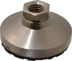 Gibraltar - 4500 Lb Capacity, 5/8-11 Thread, 1-1/4" OAL, Steel Stud, Tapped Pivotal Socket Mount Leveling Pad - 2-1/2" Base Diam, Steel Pad, 7/8" Hex - Exact Tool & Supply