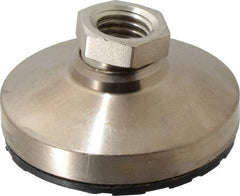 Gibraltar - 5550 Lb Capacity, 3/4-10 Thread, 1-1/2" OAL, Steel Stud, Tapped Pivotal Socket Mount Leveling Pad - 3" Base Diam, Steel Pad, 1-1/16" Hex - Exact Tool & Supply