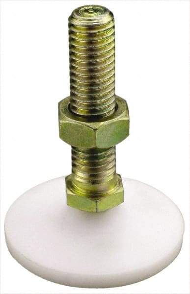 Gibraltar - 5/8-11 Bolt Thread, Studded Pivotal Stud Mount Leveling Pad & Mount - 1,200 Max Lb Capacity, 2-1/2" Base Diam - Exact Tool & Supply