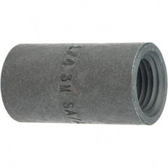 Made in USA - Size 1/4", Class 3,000, Forged Carbon Steel Black Pipe Coupling - 3,000 psi, Threaded End Connection - Exact Tool & Supply