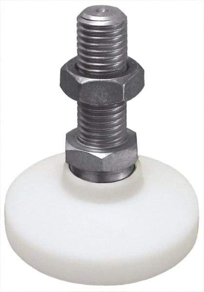 Gibraltar - 5/8-11 Bolt Thread, Studded Pivotal Stud Mount Leveling Pad & Mount - 1,200 Max Lb Capacity, 2-1/2" Base Diam - Exact Tool & Supply