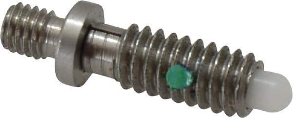 Gibraltar - 1/4-20, 1/2" Thread Length, 0.144" Max Plunger Diam, 1 Lb Init to 5 Lb Final End Force, Locking Knob Handle Plunger - Knobless Threaded Stud, 5/8" Length Under Head/Shoulder, 1/8" Plunger Projection - Exact Tool & Supply