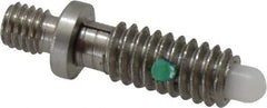 Gibraltar - 1/4-20, 1/2" Thread Length, 0.144" Max Plunger Diam, 1 Lb Init to 5 Lb Final End Force, Locking Knob Handle Plunger - Knobless Threaded Stud, 5/8" Length Under Head/Shoulder, 1/8" Plunger Projection - Exact Tool & Supply