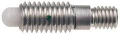 Gibraltar - 1/4-20, 1/2" Thread Length, 0.144" Max Plunger Diam, 0.5 Lb Init to 2.5 Lb Final End Force, Knob Handle Plunger - Knobless Threaded Stud, 5/8" Body Length, 1/8" Length Under Head/Shoulder, 1/8" Plunger Projection - Exact Tool & Supply