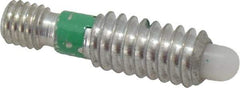 Gibraltar - 1/4-20, 1/2" Thread Length, 0.144" Max Plunger Diam, 0.5 Lb Init to 2.5 Lb Final End Force, Knob Handle Plunger - Knobless Threaded Stud, 5/8" Body Length, 1/8" Length Under Head/Shoulder, 1/8" Plunger Projection - Exact Tool & Supply