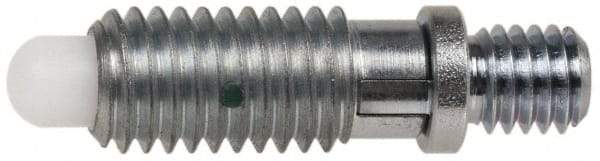 Gibraltar - 1/4-20, 1/2" Thread Length, 0.144" Max Plunger Diam, 1 Lb Init to 5 Lb Final End Force, Locking Knob Handle Plunger - Knobless Threaded Stud, 5/8" Length Under Head/Shoulder, 1/8" Plunger Projection - Exact Tool & Supply