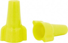 Ideal - 2, 18 to 3, 12 AWG, 600 Volt, Flame Retardant, Wing Twist on Wire Connector - Yellow, 221°F - Exact Tool & Supply