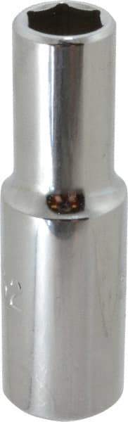 Proto - 11/32", 3/8" Drive, Deep Hand Socket - 6 Points, 2-1/8" OAL, Alloy Steel, Chrome Finish - Exact Tool & Supply