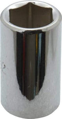 Proto - 19/32", 1/2" Drive, Standard Hand Socket - 6 Points, 1-1/2" OAL, Alloy Steel, Chrome Finish - Exact Tool & Supply
