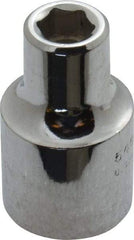 Proto - 1/2" Drive, Standard Hand Socket - 6 Points, 1-1/2" OAL, Alloy Steel, Chrome Finish - Exact Tool & Supply