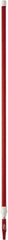 Vikan - 115 x 1-1/4" Aluminum Squeegee Handle - European Threaded Connection, Red, Telescoping - Exact Tool & Supply
