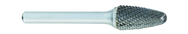 SF-7 -- 19mm x 25mm LOC x 6mm Shank x 50mm OAL Round Nose Tree Carbide Medium Tough Cut Burr - Exact Tool & Supply