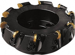 Seco - 112mm Cut Diam, 32mm Arbor Hole, 5mm Max Depth of Cut, 43° Indexable Chamfer & Angle Face Mill - 6 Inserts, OF.. 0704 Insert, Right Hand Cut, 6 Flutes, Series OctoMill - Exact Tool & Supply