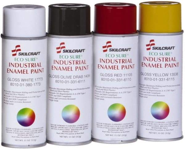 Ability One - Spray Paint - 16 OZ WHITE 17773 ECO-SURE AEROSOL ENAMEL - Exact Tool & Supply