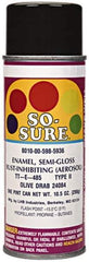Ability One - Spray Paint - 16 OZ FLAT BLACK 37038 SO-SURE AEROSOL ENAMEL - Exact Tool & Supply