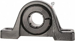Browning - 1" ID, 5-1/2" OAL x 2-13/16" OAH Pillow Block - 1,651 Lb Static Cap, 2,801 Lb Dyn Cap, 4-1/8" Btw Mnt Hole Ctrs, 1-7/16" Base-to-Ctr Ht, Cast Iron - Exact Tool & Supply