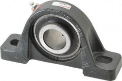 Browning - 1-1/4" ID, 6-3/4" OAL x 3-11/16" OAH Pillow Block Air Handling - 3,493 Lb Static Cap, 5,782 Lb Dyn Cap, 5" Btw Mnt Hole Ctrs, 1-7/8" Base-to-Ctr Ht, Cast Iron - Exact Tool & Supply