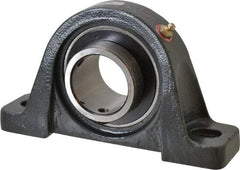 Browning - 1-15/16" ID, 8" OAL x 4-9/16" OAH Pillow Block Air Handling - 5,216 Lb Static Cap, 7,889 Lb Dyn Cap, 6-3/16" Btw Mnt Hole Ctrs, 2-1/4" Base-to-Ctr Ht, Cast Iron - Exact Tool & Supply
