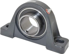 Browning - 2-3/16" ID, 8-13/16" OAL x 4-31/32" OAH Pillow Block Air Handling - 6,601 Lb Static Cap, 9,752 Lb Dyn Cap, 6-15/16" Btw Mnt Hole Ctrs, 2-1/2" Base-to-Ctr Ht, Cast Iron - Exact Tool & Supply
