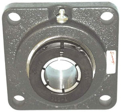 Browning - 1-1/4" ID, 4-5/8" OAL x 4-5/8" OAH 4-Bolt Flange - 3,493 Lb Static Cap, 5,782 Lb Dyn Cap, 3-5/8" Btw Mnt Hole Ctrs, Cast Iron - Exact Tool & Supply